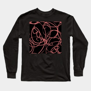 Salmon Coloured Circles Long Sleeve T-Shirt